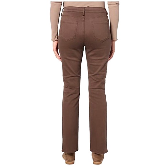 NYDJ High Rise Billie Mini Bootcut Jean - Coffee Bean NWT SIZE 4 PETITE - Picture 2 of 9